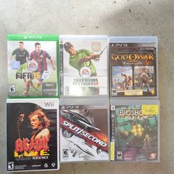 Lot Of 6 Video Games 1 Xbox One 1 Wii 4 PS3