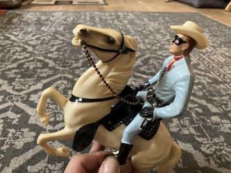 Antique Lone Ranger And Silver Toy