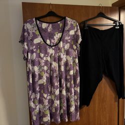 Carole Hochman 2 Piece Pajama / Daywear Set ( Top & Bottom) Size 3XL
