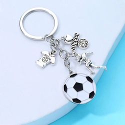 New soccer charms keychain 