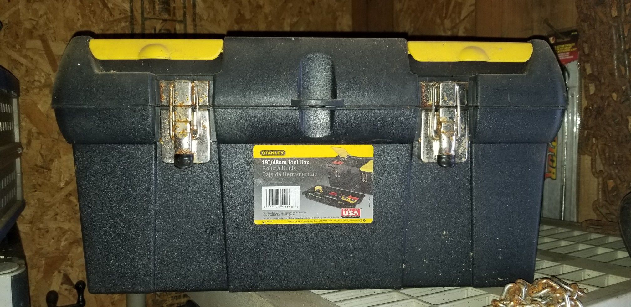 Plastic Stanley tool box