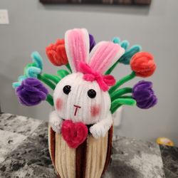 Easter bunny flower vase