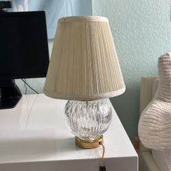 1980s Waterford Crystal Rosebowl Accent Lamp