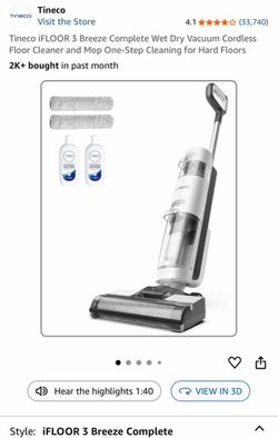Tineco iFLOOR 3 Breeze Complete Wet Dry Vacuum Cordless Floor Cleaner and Mop One-Step Cleaning for