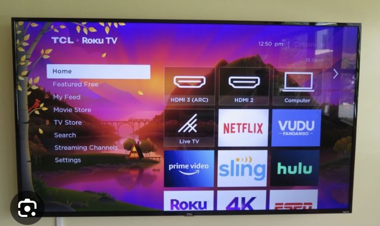 55” TCL 4K Roku TV For Sale !! With Wall Mount. 240$