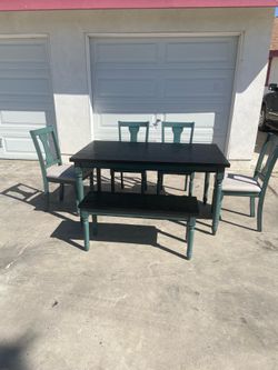 Dining table and chairs