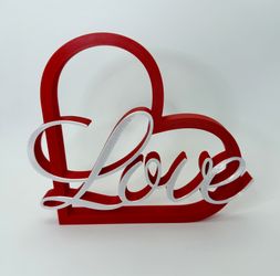 Free Standing Love Heart Deco