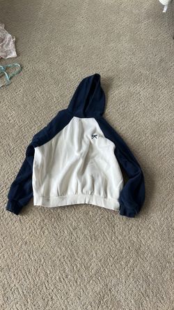 EDIKTED NAVY BLUE BOW HOODIE SIZE S