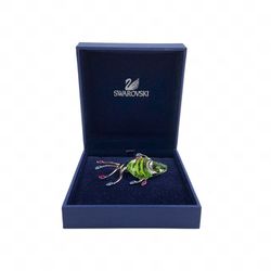 Swarovski Swan Silver Tone Multi-Colored Crystals Crystal Fish Brooch