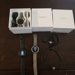 5 smartwatch watches, 2 Work, Fitbit Sense & Ticwatch C2 Platinum, Wear OS Smartwatch, GPS, nfc