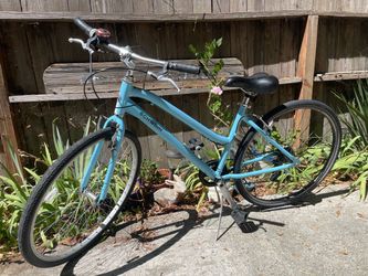 Light Blue Schwinn Median Hybrid Girls Women’s Bike 17”  700c Alloy Wheels  Works perfect. Has lite wear.