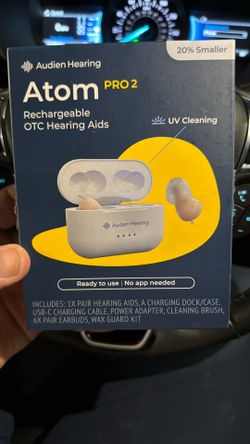 Atom Pro Two Rechargeable Hearing Aids Brand New