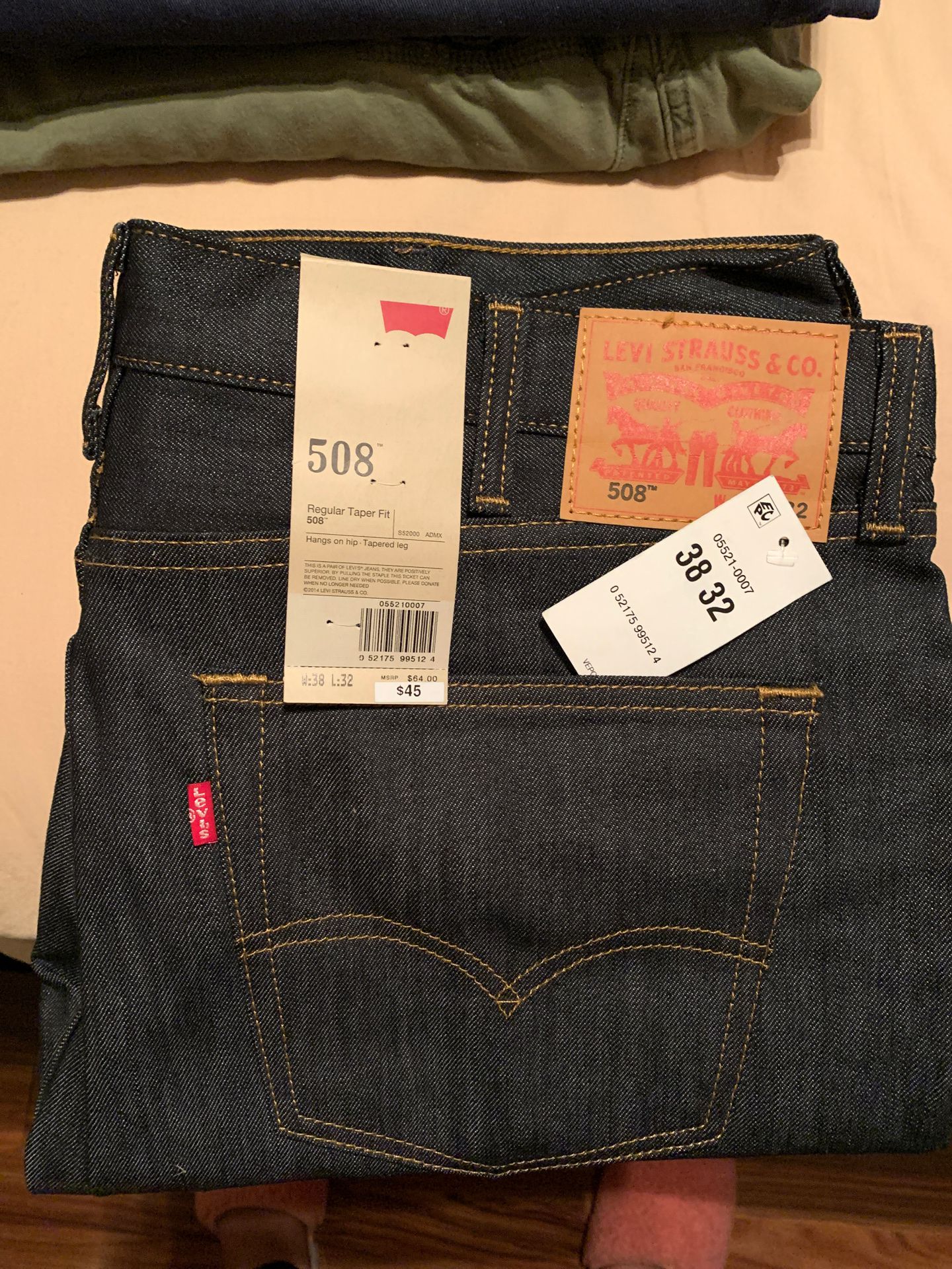 Levi Jeans (Men’s) style 508 WITH TAGS