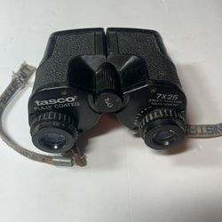 Vintage TASCO 190RB Binoculars Fully Coated Optics 7 x 25