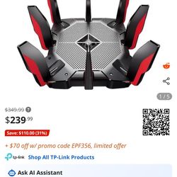 TP-Link Archer AX11000 Next-Gen Tri-Band Gaming Router