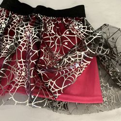 Halloween Tutu Skirt Girls Size 24 Months Spider Web New