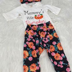 “Mommy’s Little Pumpkin” 3PC Baby Outfit *3-6 Months 