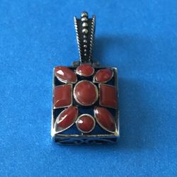 Sterling silver charm, pendant necklace