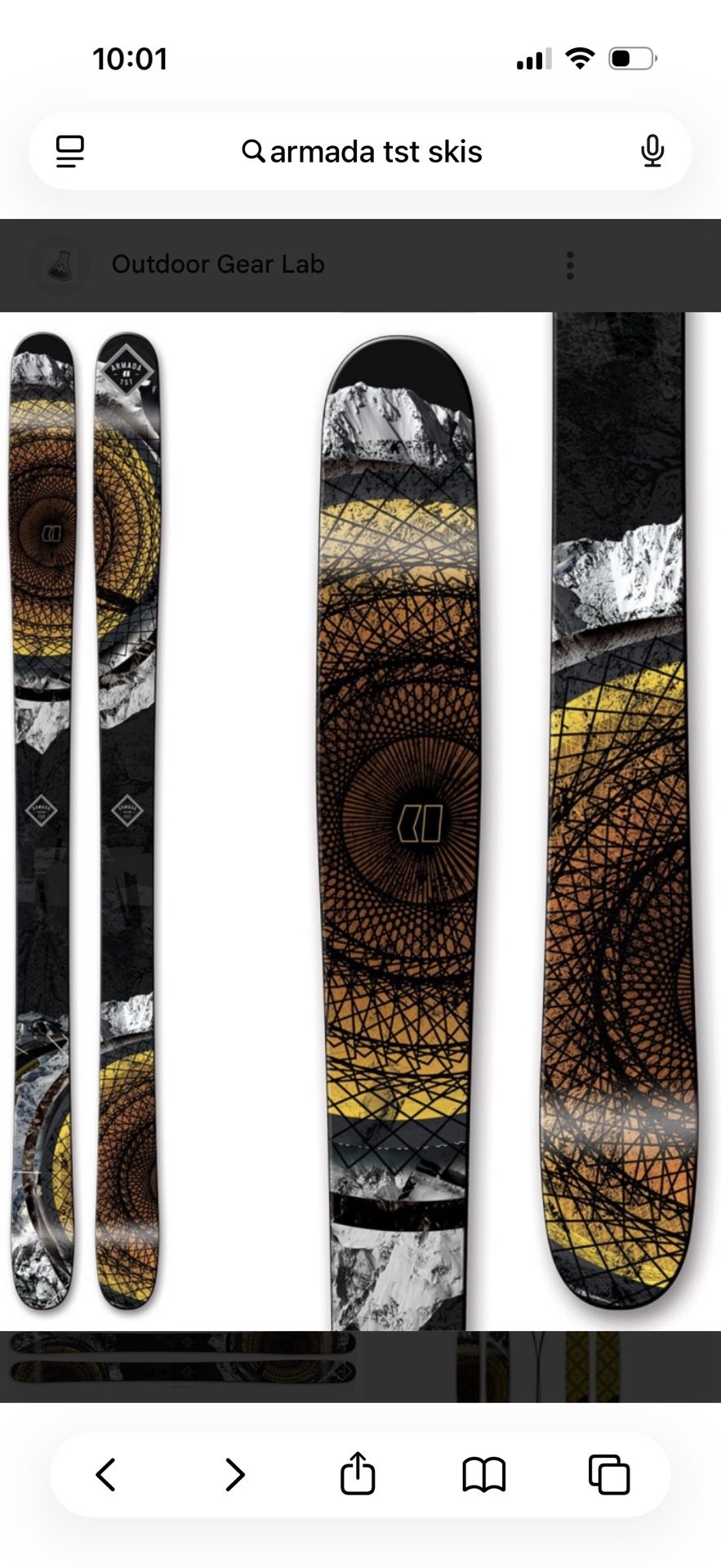 Armada TST Skis with Salomon Bindings