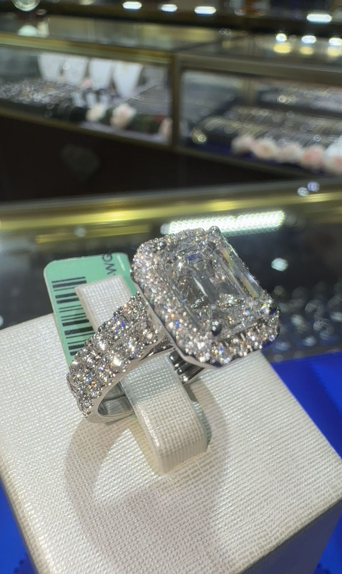 14kt White Gold Lab Grown Diamond Engagement Ring Set Wedding 