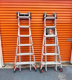 Little giant Leveler 2.0 M26 with Leg Levelers 26-ft Reach Type 1A - 300 Ibs. Load Capacity Telescoping Multi-Position La...