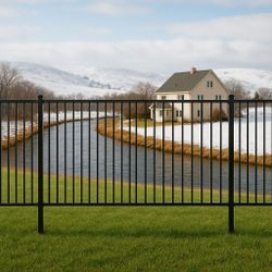 New 60“Hx94"W Metal Fence Flat Top