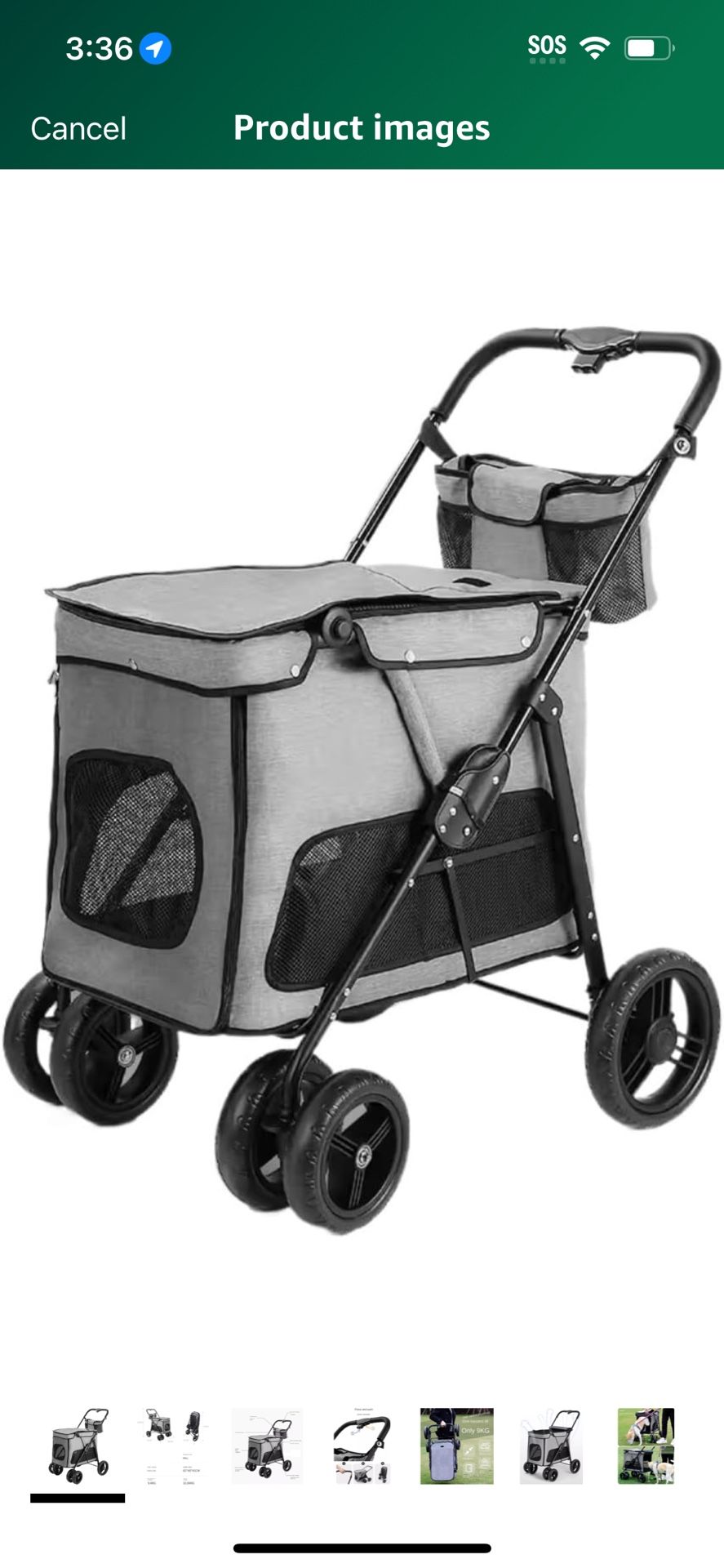 Dog Stroller Cat Stroller Foldable Pet Stroller With 4 Wheels Portable Dog Stroller With Storage Bag Cat Stroller For Medium Small Dogs Cats Pet Strol