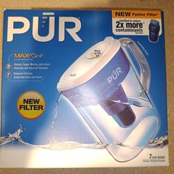 PUR 7 Cup Pitcher Filtration System With MAXION Technology 2X More Filter Brand New Never Used!