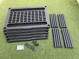Rubbermaid 36-in W x 24-in D x 72-in H 5 -Tier Heavy Duty Black Plastic Utility Shelving Unit