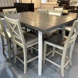 New 7pc Counter Height Dining Set