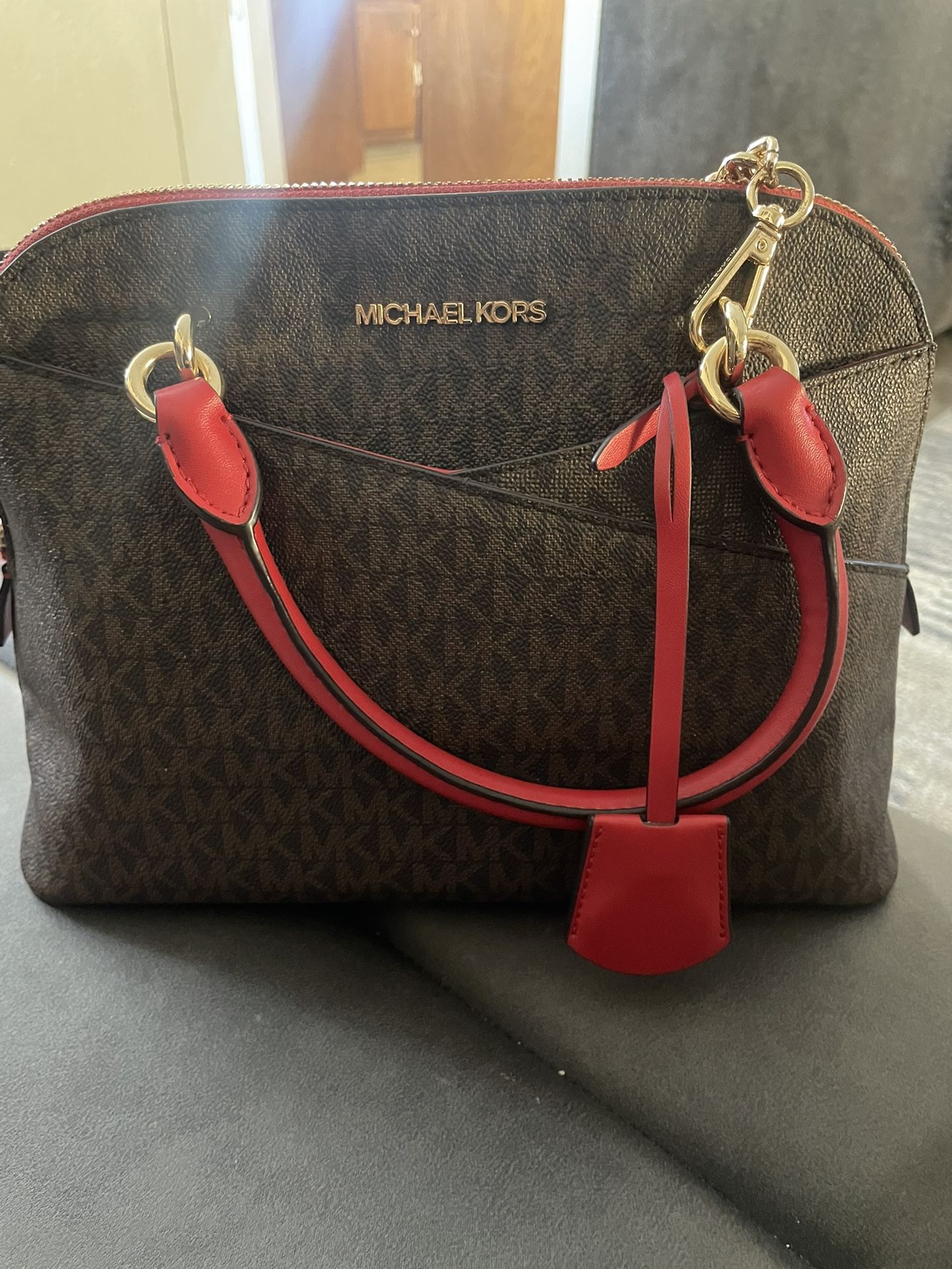 Michael Kors, Brown And Red Purse
