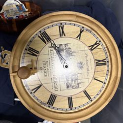 Wine Barrel Decorative Clock 12 Inch