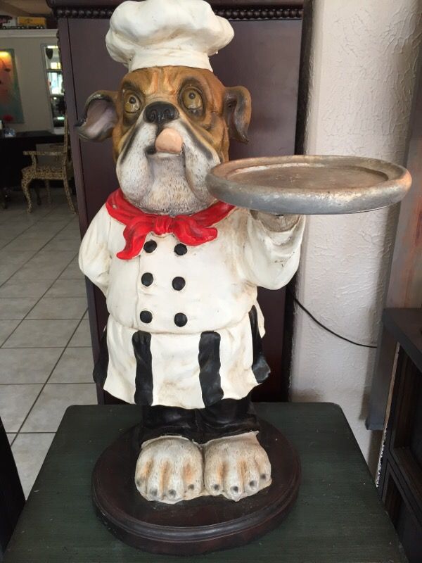 Bulldog chef statue for Sale in Garland, TX OfferUp