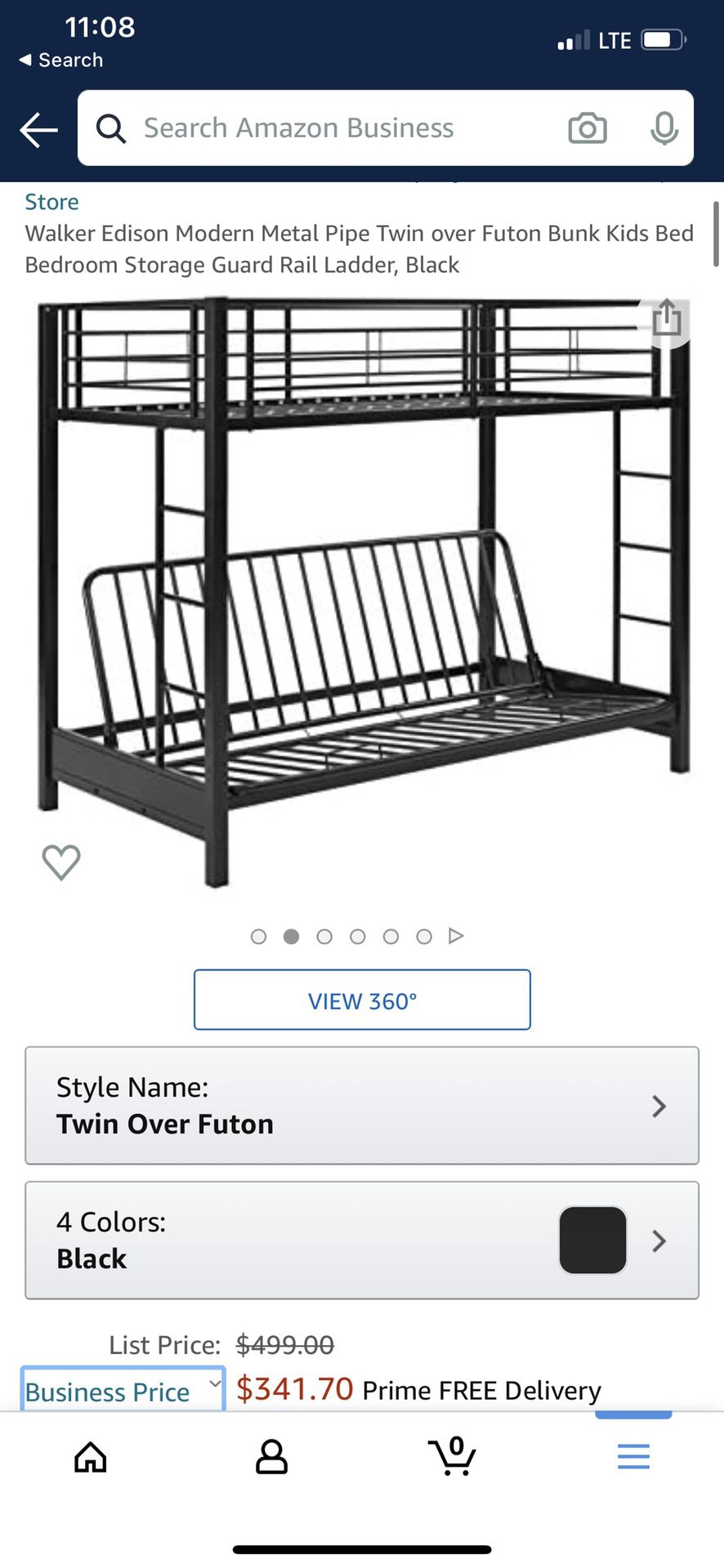 Twin Over Full Futon Bunk Bed
