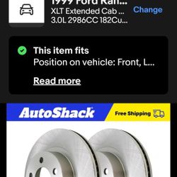 99' Ford Ranger XLT FRONT DISC BRAKES 