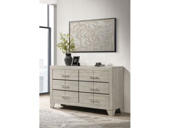 Trenton Rustic Cream 6-drawer Bedroom Dresser