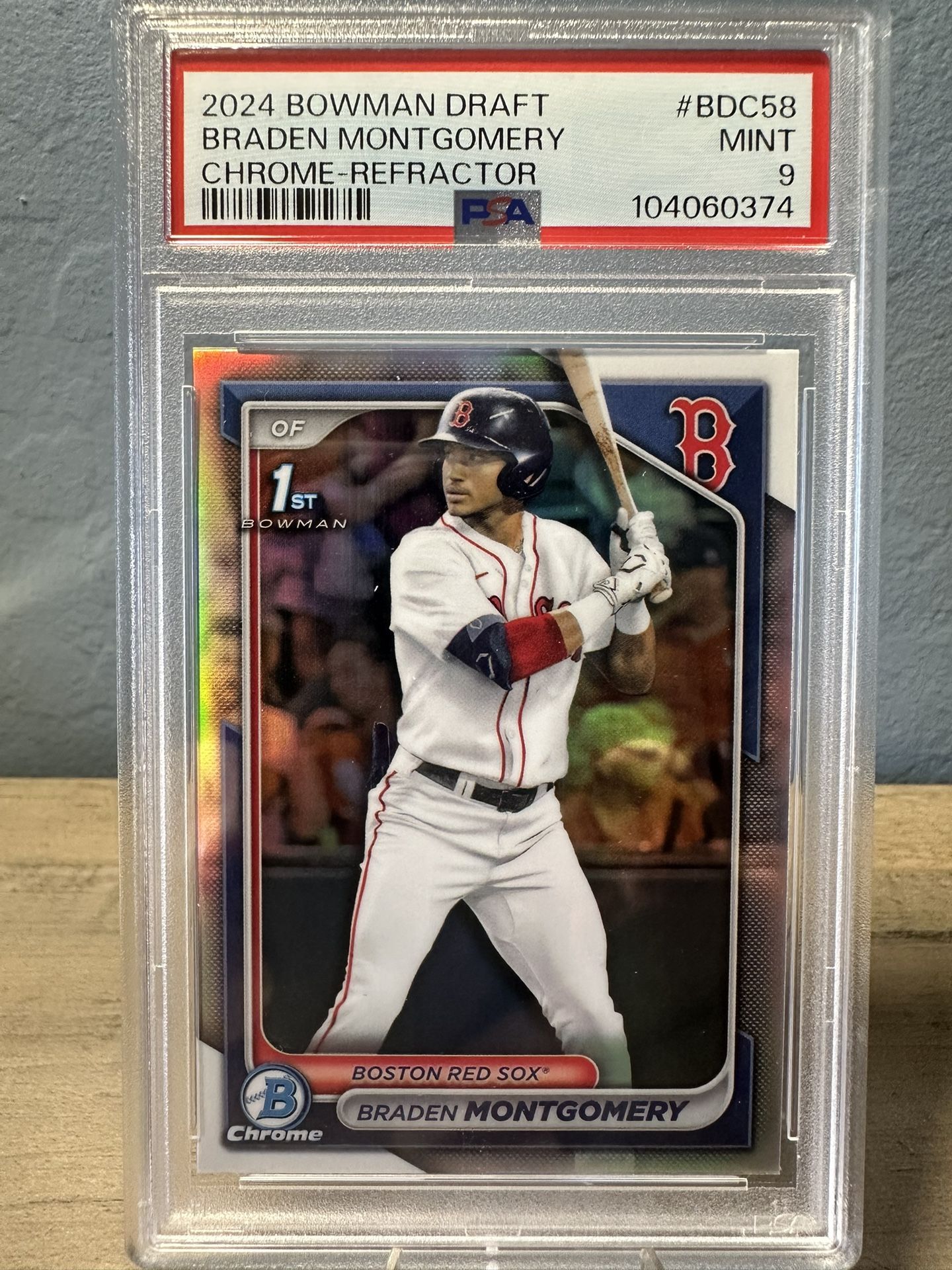 2024 1st Bowman Draft Braden Montgomery Chrome Refractor #BDC-58 PSA Mint 9
