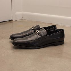 Prada Patent Leather Buckle Loafers Size 10.5