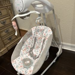 Ingenuity baby Swing Like New Condition! Music! Lights!Free Baby Seat 