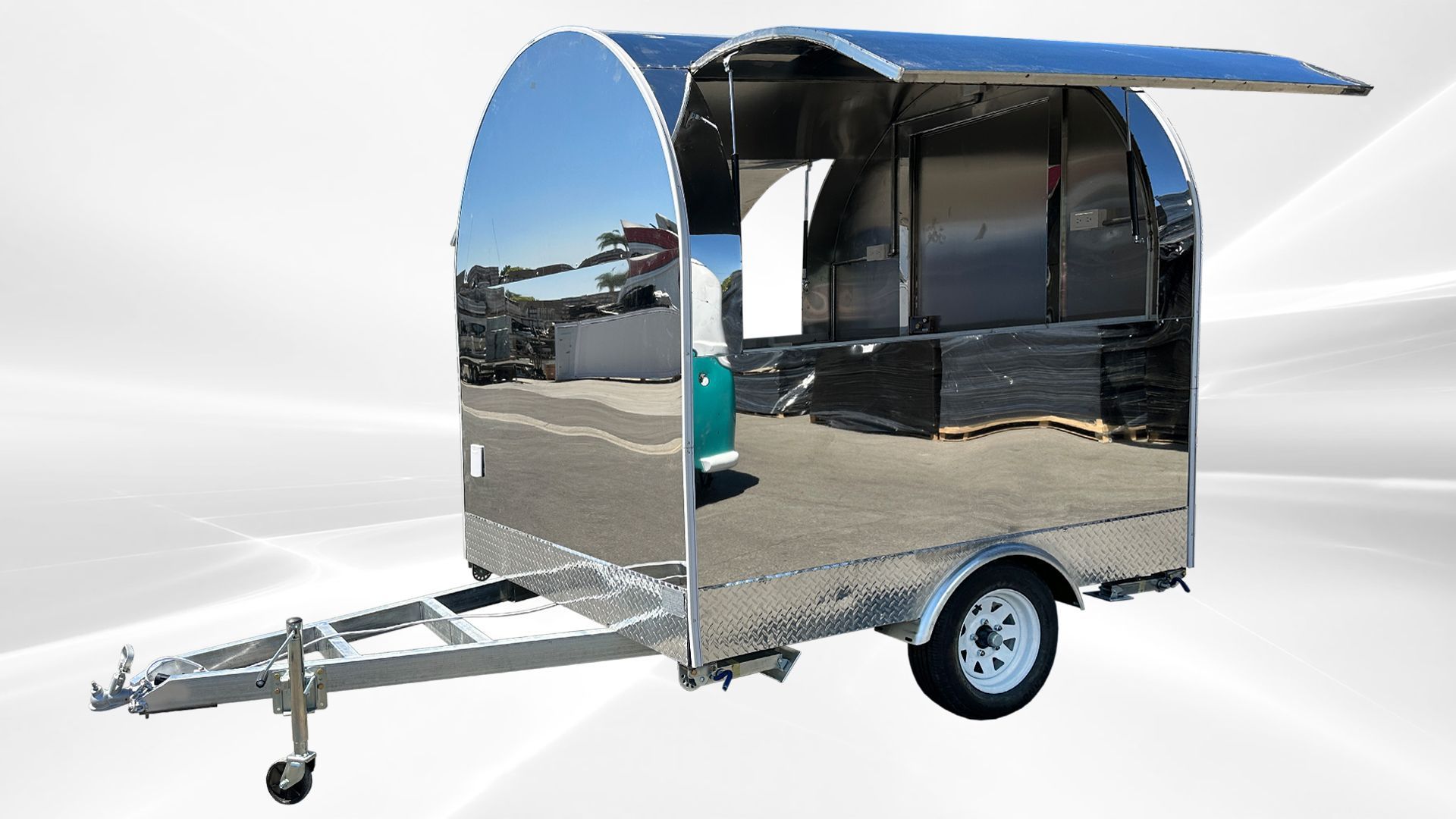 77 in Food Vending Trailer Mobile Concession Both windows FT27