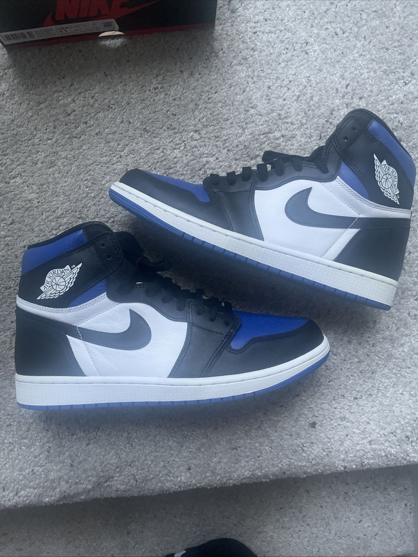 Air Jordan 1 Retro High OG Black/black White Game Royal Shoes Men’s Size 11