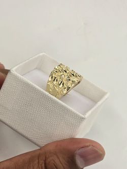 10k Real Gold Nugget Ring For Men Size, 10,11,12 available
