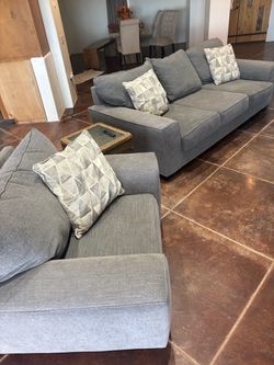 Sofa and Chair and half.