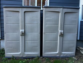 2 x Large Vertical Garden Storage Sheds