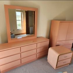 Vintage Pink Bedroom Set-3 Pieces 