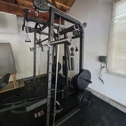 New Home Gym Smith Machine Sm2001 | Multi-Use Adj Bench | 230lb Weight set | Advance Barbell | FREE DELIVERY🔥