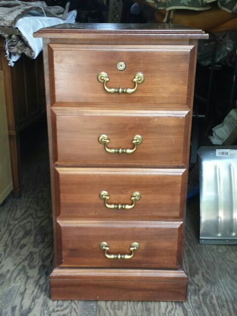 File cabinet with lock and key