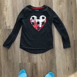 Long Sleeve Girls Cat & Jack Sequin Shirts 