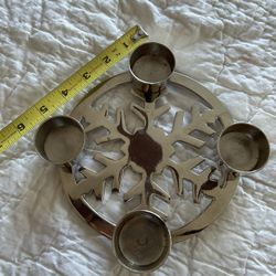 Christmas Snowflake Candle Holder Advent Wreath For Tea Light Candles