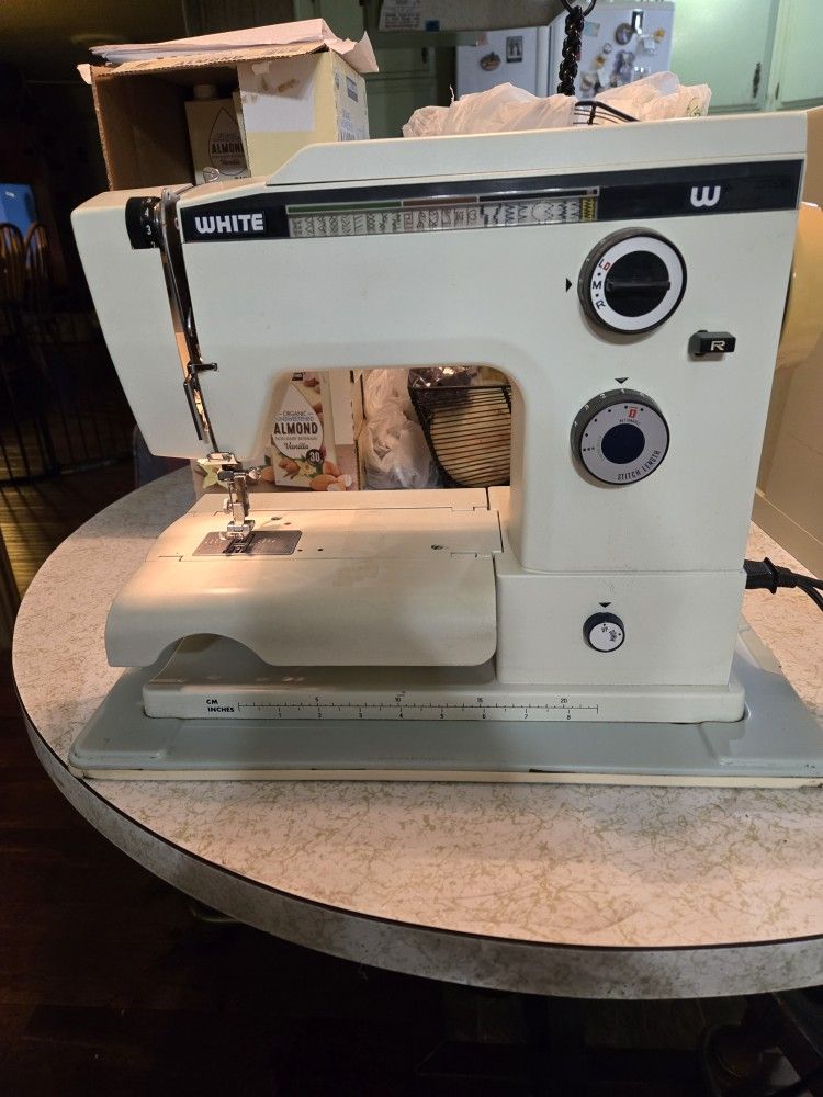 White Sewing Machine 